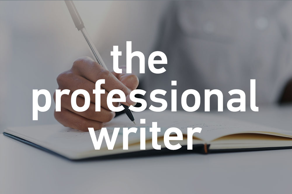 Professional Writer with overlay